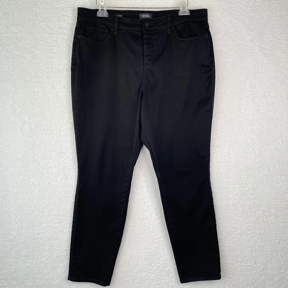 NYDJ Ami Skinny‎ Black High Rise Lift Tuck Stretch Jeans Womens No Size ? 16?